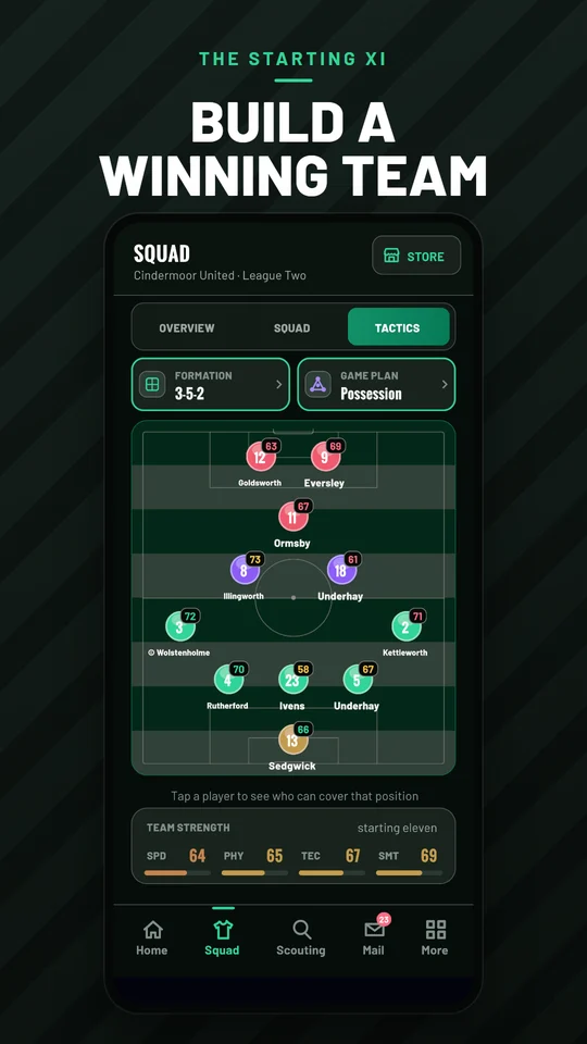 Build a winning team: formation and game plan