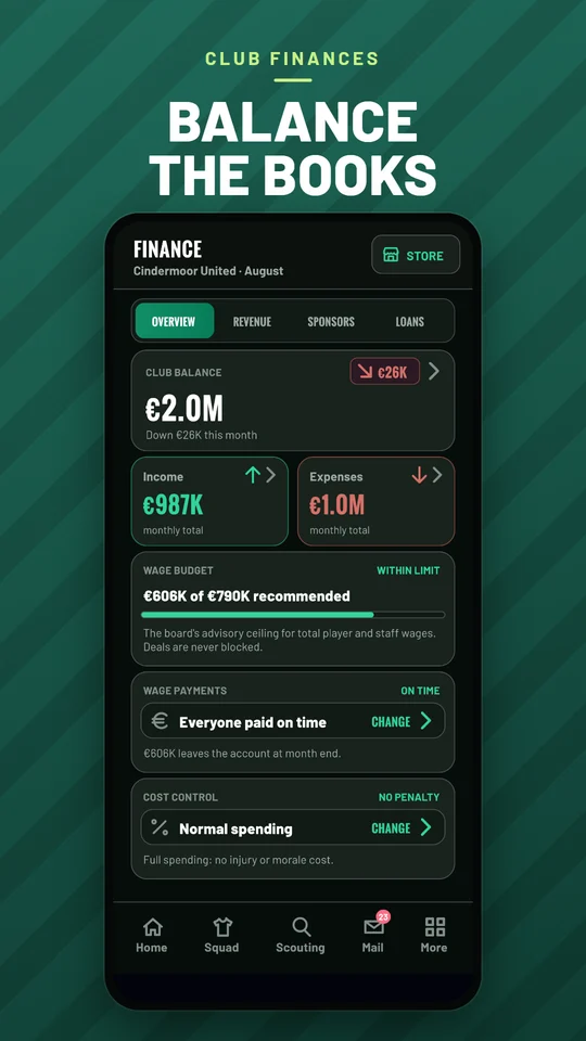 Balance the books: finance